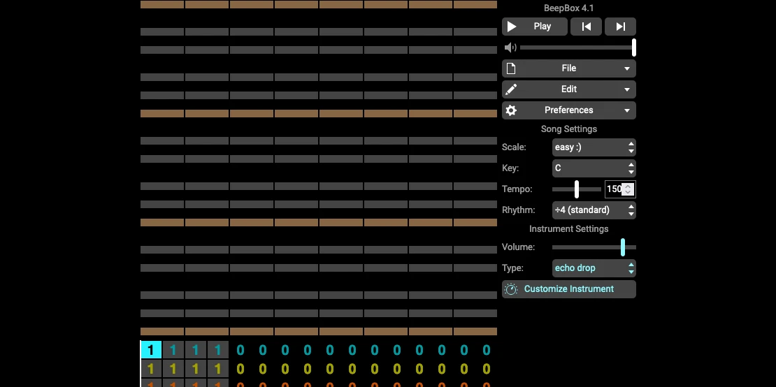 Screenshot: BeepBox