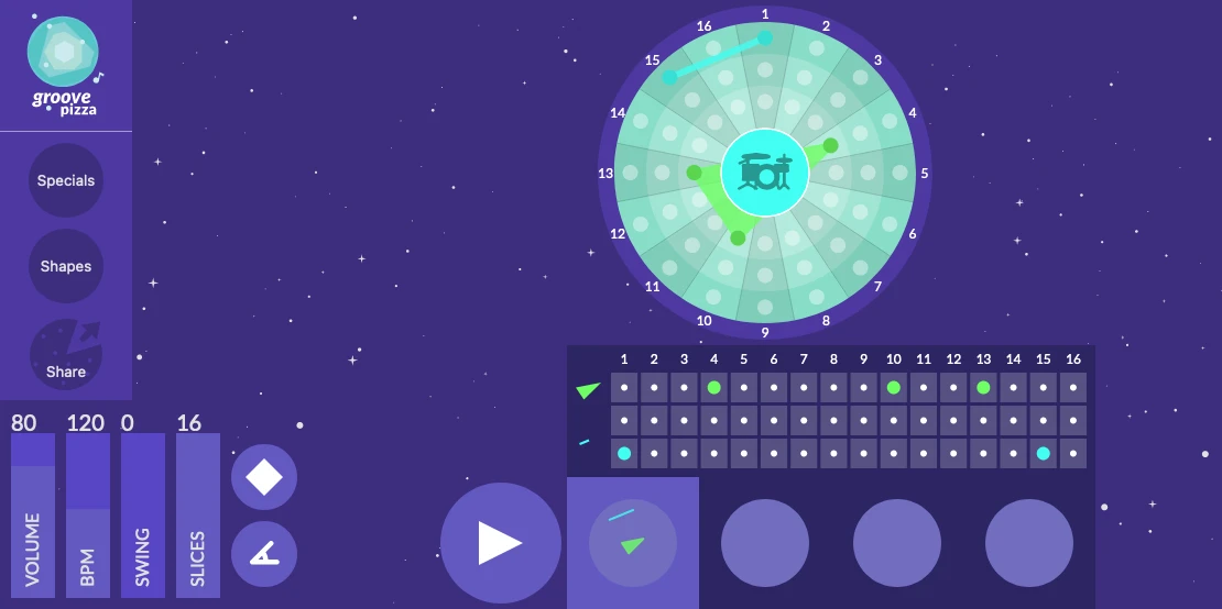 Screenshot: Groove Pizza