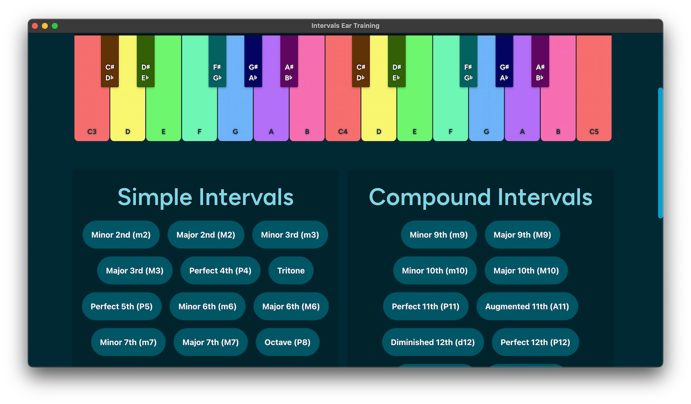 Intervals screenshot