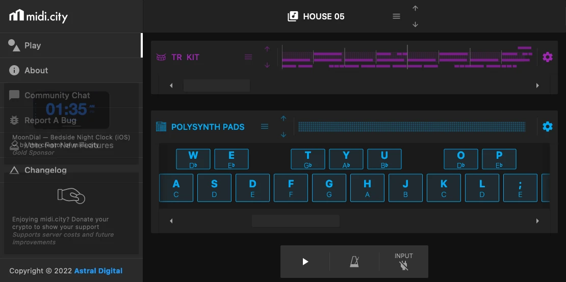 Screenshot: midi.city