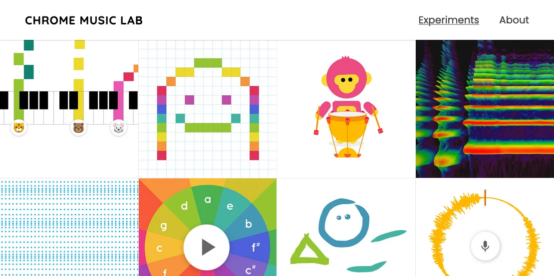 Screenshot: Chrome Music Lab