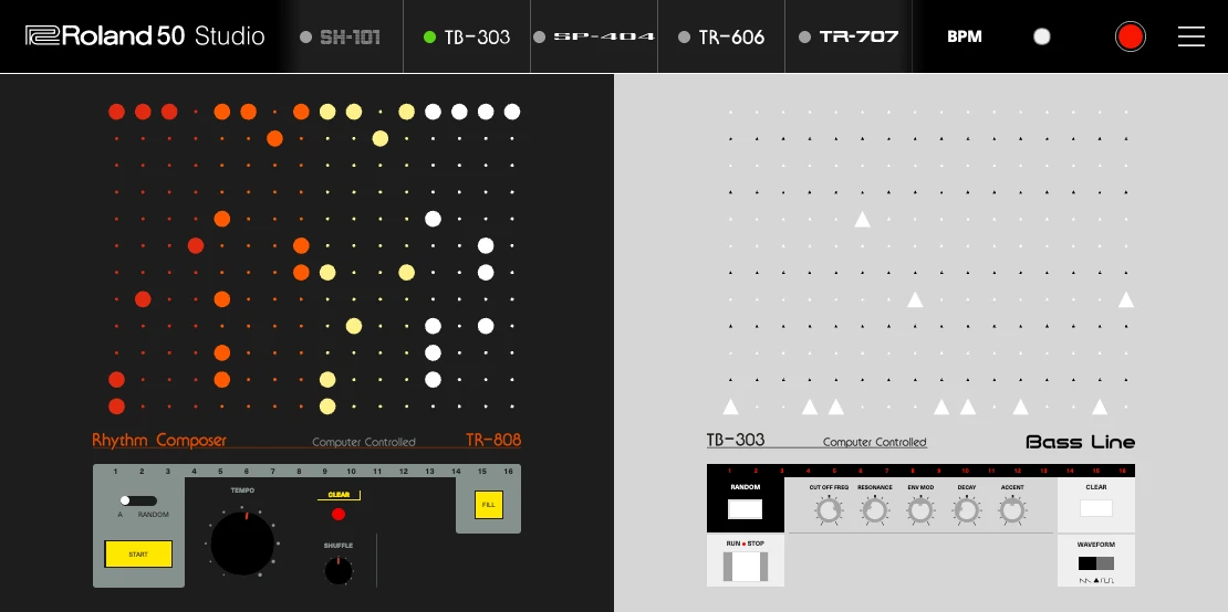 Screenshot: Roland50 Studio