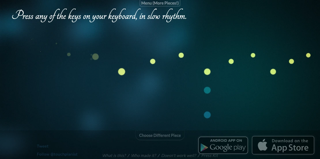 Screenshot: Touch Pianist