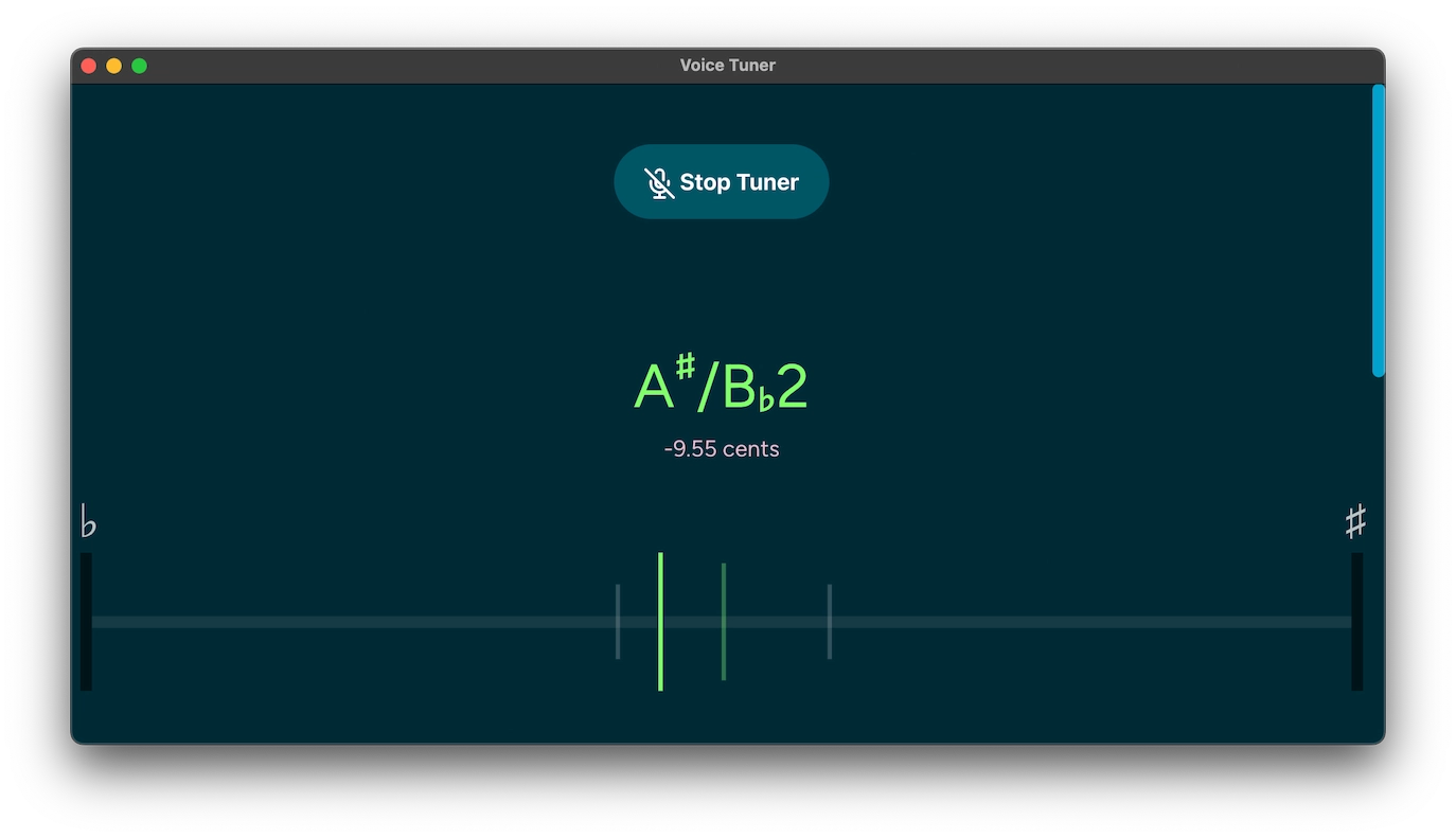 Voice tuner screenshot
